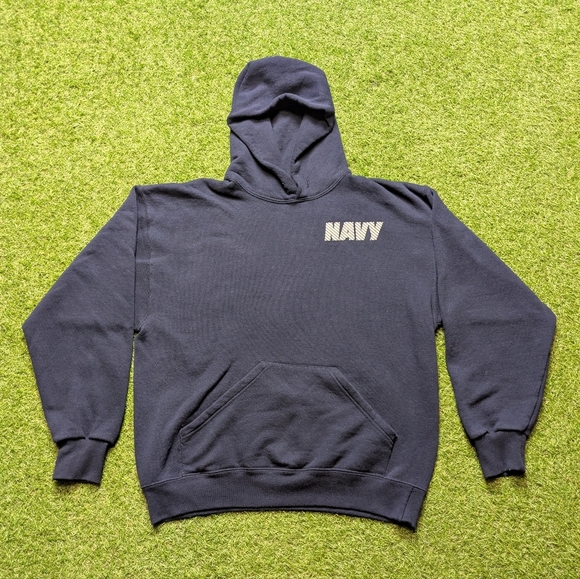 Vintage US Navy Hoodie Size Large - Picture 1 of 9